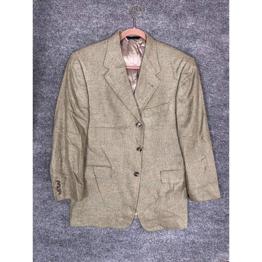 Burberry London Blazer Men's Green Silk Wool 3 button Size 42S